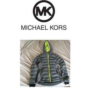 Michael Kors Gray hooded jacket. Size small.
